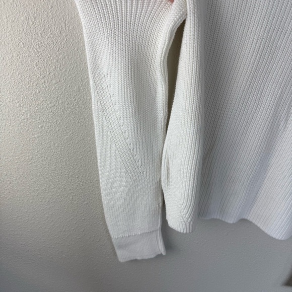 Rag & Bone Dana Cold Shoulder Sweater White Casual Preppy Women’s Large - Picture 7 of 13